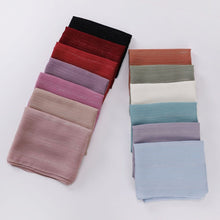 Load image into Gallery viewer, Effortless Grace Scarf Silver Crinkle Chiffon Hijab (MH153)