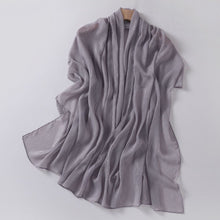 Load image into Gallery viewer, Effortless Grace Scarf Silver Crinkle Chiffon Hijab (MH153)