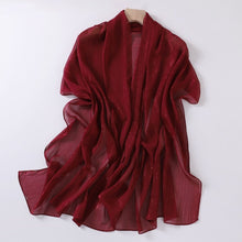 Load image into Gallery viewer, Effortless Grace Scarf Silver Crinkle Chiffon Hijab (MH153)