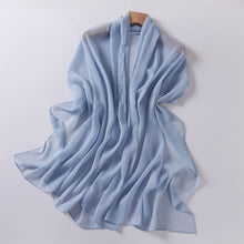 Load image into Gallery viewer, Effortless Grace Scarf Silver Crinkle Chiffon Hijab (MH153)