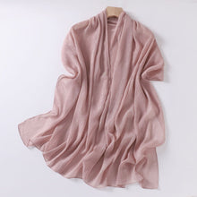 Load image into Gallery viewer, Effortless Grace Scarf Silver Crinkle Chiffon Hijab (MH153)