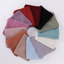 Load image into Gallery viewer, Effortless Grace Scarf Silver Crinkle Chiffon Hijab (MH153)