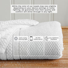 Load image into Gallery viewer, 100% Cotton Checkered Jacquard Bath Towel Set - Giuliana Collection
