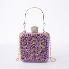 Load image into Gallery viewer, Elegance Brilliant Diamond Bag - Handcrafted Evening Box Bag for Soirées &amp; Weddings (MAC269)