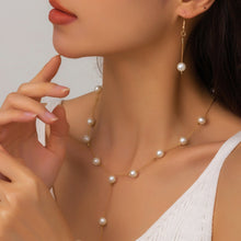 Load image into Gallery viewer, Elegance Pearl Earrings &amp; Necklace Ensemble (MAC313)