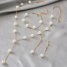 Load image into Gallery viewer, Elegance Pearl Earrings &amp; Necklace Ensemble (MAC313)