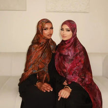 Load image into Gallery viewer, Elegance Satin Marble Print Hijab (MH172)