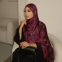 Load image into Gallery viewer, Elegance Satin Marble Print Hijab (MH172)