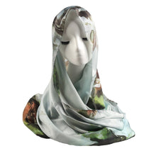 Load image into Gallery viewer, Elegance Satin Marble Print Hijab (MH172)