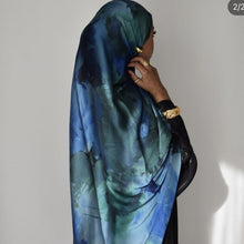 Load image into Gallery viewer, Elegance Satin Marble Print Hijab (MH172)