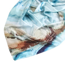 Load image into Gallery viewer, Elegance Satin Marble Print Hijab (MH172)