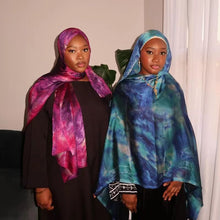 Load image into Gallery viewer, Elegance Satin Marble Print Hijab (MH172)