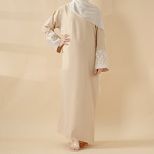 Load image into Gallery viewer, Elegant Cocoon-Cut Pullover Dress | 2-Piece Set Embroidered Abaya (MA145)