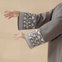 Load image into Gallery viewer, Elegant Cocoon-Cut Pullover Dress | 2-Piece Set Embroidered Abaya (MA145)