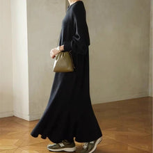Load image into Gallery viewer, Elegant Lantern Sleeve Mermaid Maxi Dress | Loose Fit Long Sleeve Dress(MS154)