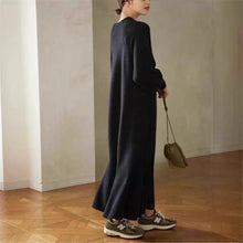 Load image into Gallery viewer, Elegant Lantern Sleeve Mermaid Maxi Dress | Loose Fit Long Sleeve Dress(MS154)