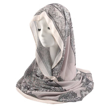 Load image into Gallery viewer, Elegant Printed Chiffon Hijab Scarf Bohemian Style Breathable Sun Protection Wrap (MH136)