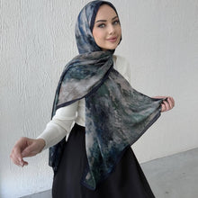 Load image into Gallery viewer, Elegant Printed Chiffon Hijab Scarf Bohemian Style Breathable Sun Protection Wrap (MH136)