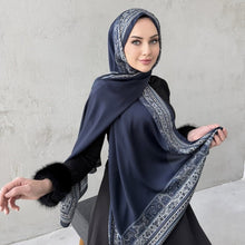 Load image into Gallery viewer, Elegant Printed Chiffon Hijab Scarf Bohemian Style Breathable Sun Protection Wrap (MH136)