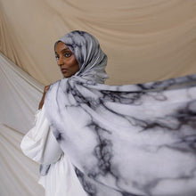 Load image into Gallery viewer, Elegant Watercolor Marble Print Headscarf Hijab (MH178)