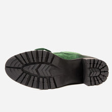 Load image into Gallery viewer, The Elera Green Leather Block Heel Women Boot