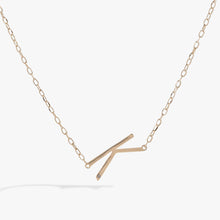 Load image into Gallery viewer, Initial K Precious Elongated Necklace