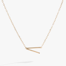 Load image into Gallery viewer, Initial V Precious Elongated Necklace
