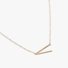 Load image into Gallery viewer, Initial V Precious Elongated Necklace