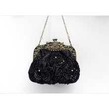 Load image into Gallery viewer, Embroidered Rose with Sequins Beads Evening Clutch Bag (MAC291)