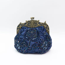 Load image into Gallery viewer, Embroidered Rose with Sequins Beads Evening Clutch Bag (MAC291)