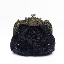Load image into Gallery viewer, Embroidered Rose with Sequins Beads Evening Clutch Bag (MAC291)