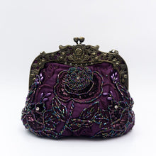 Load image into Gallery viewer, Embroidered Rose with Sequins Beads Evening Clutch Bag (MAC291)