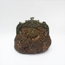 Load image into Gallery viewer, Embroidered Rose with Sequins Beads Evening Clutch Bag (MAC291)