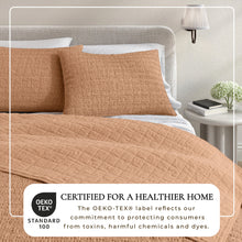 Load image into Gallery viewer, 100% Cotton Honeycomb Waffle Garment Washed Quilt Set - Genevieve Collection