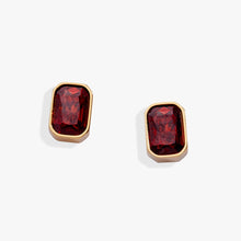 Load image into Gallery viewer, January Emerald-Cut Birthstone Stud