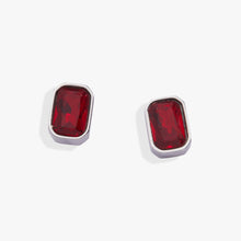 Load image into Gallery viewer, July Emerald-Cut Birthstone Stud Earrings