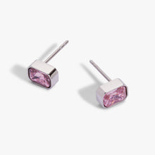 Load image into Gallery viewer, October Emerald-Cut Birthstone Stud Earrings