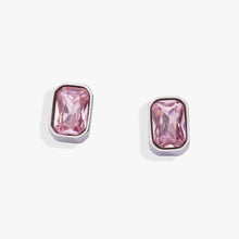 Load image into Gallery viewer, October Emerald-Cut Birthstone Stud Earrings