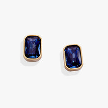 Load image into Gallery viewer, September Emerald-Cut Birthstone Stud Earrings