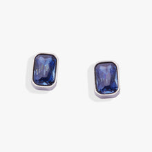 Load image into Gallery viewer, September Emerald-Cut Birthstone Stud Earrings