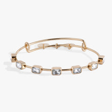 Load image into Gallery viewer, April Birthstone Emerald Cut Bangle
