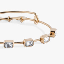 Load image into Gallery viewer, April Birthstone Emerald Cut Bangle