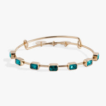 Load image into Gallery viewer, December Birthstone Emerald Cut Bangle
