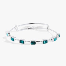 Load image into Gallery viewer, December Birthstone Emerald Cut Bangle