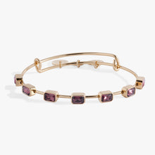Load image into Gallery viewer, February Birthstone Emerald Cut Bangle