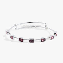 Load image into Gallery viewer, February Birthstone Emerald Cut Bangle