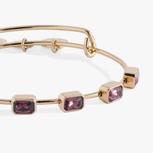 Load image into Gallery viewer, February Birthstone Emerald Cut Bangle