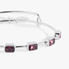 Load image into Gallery viewer, February Birthstone Emerald Cut Bangle