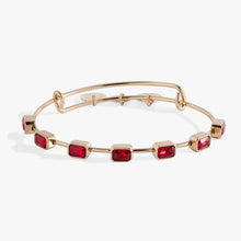 Load image into Gallery viewer, January Birthstone Emerald Cut Bangle