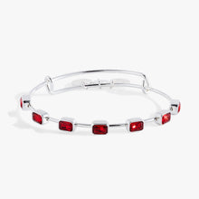 Load image into Gallery viewer, January Birthstone Emerald Cut Bangle